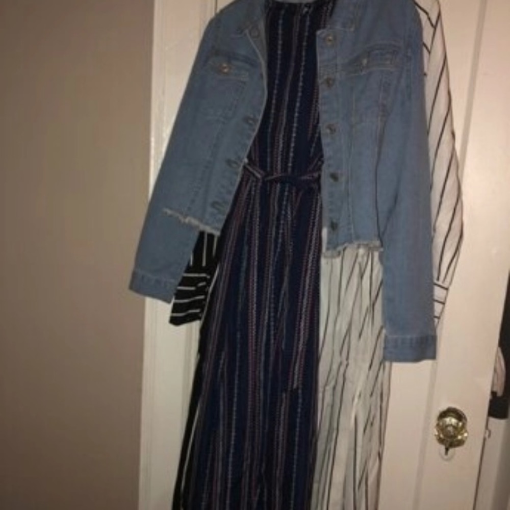 Long navy blue dress